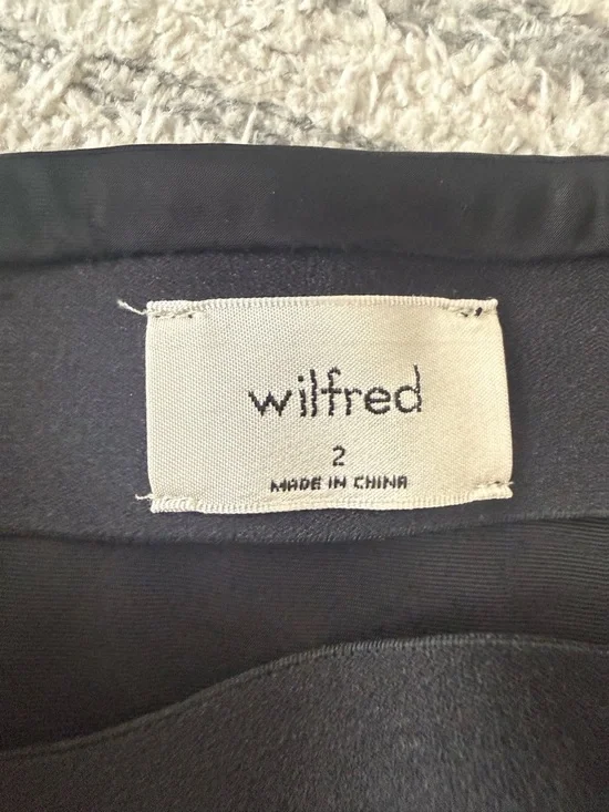 Wilfred Black Satin Midi Slip Skirt - Picture 5 of 6